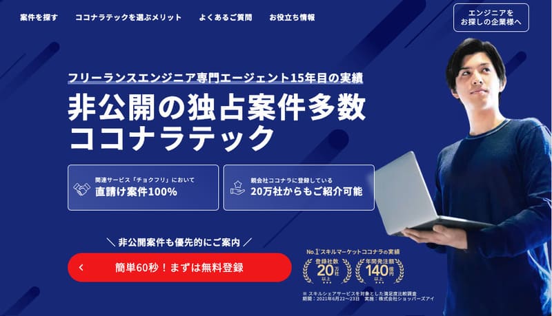 フリーランスエージェント ココナラテック